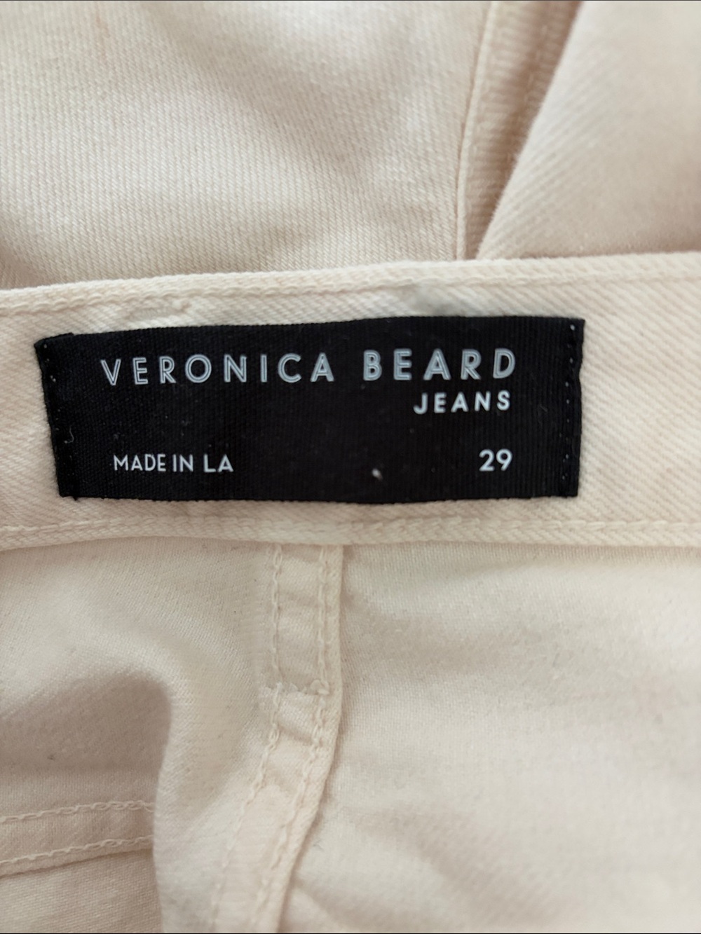 Veronica Beard Off-White Wide-Leg High-Rise Jeans size 29 - Picture 4 of 4